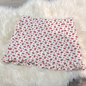 Zara Small White Floral Ruffle Skirt – Cottagecore Boho Chic